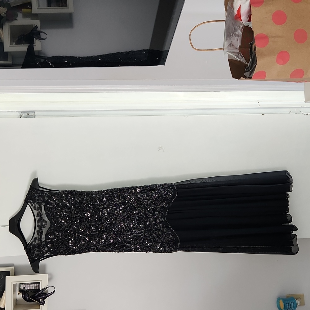 Black Sequin Dress 1920 Flapper